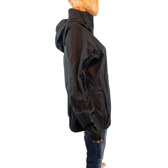 COLUMBIA lightweight waterproof black packable hooded rain jacket - Picture 6 of 11